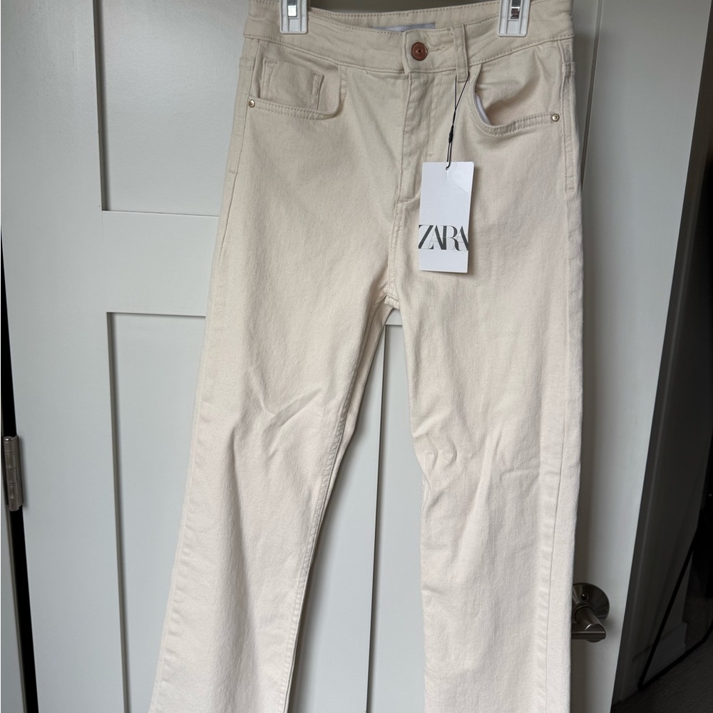 Zara Women's Cream Jeans